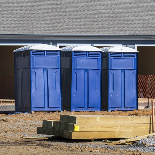 how often are the portable restrooms cleaned and serviced during a rental period in Sapphire North Carolina